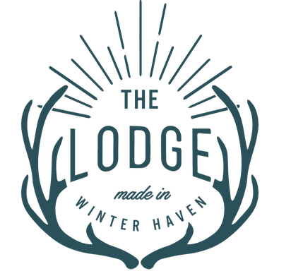 The Lodge logo in teal